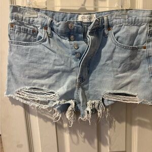 Jessica Simpson Light Blue Ripped Jean Shorts